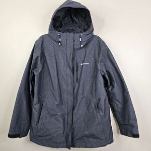 Columbia Mens Omni-Tech Full Zip Hook And Loop Multi-pocket Hooded Jacket 1X